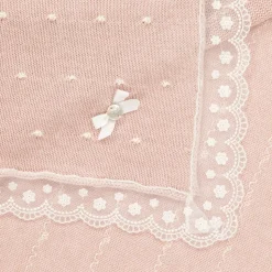 Baby Girls Pink Cotton Knit Shawl (106cm)