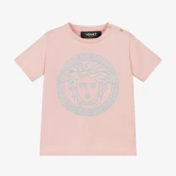 Baby Girls Pink Cotton Medusa T-Shirt