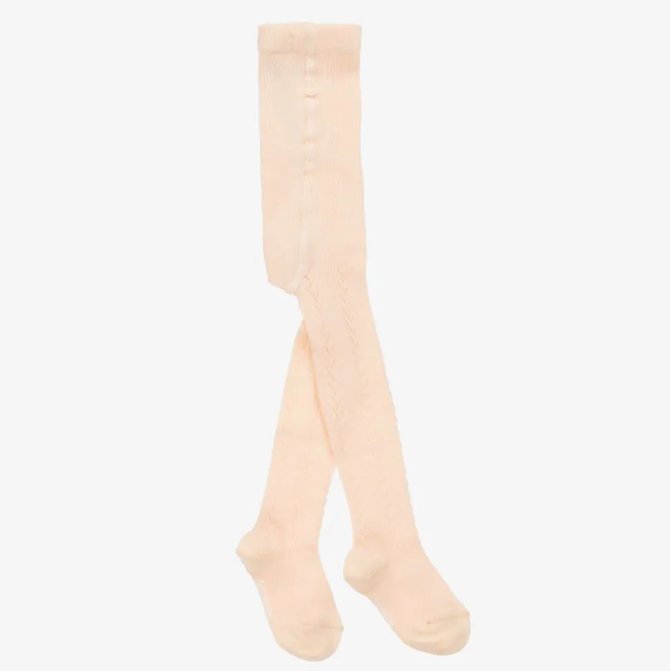 Baby Girls Pink Cotton Tights
