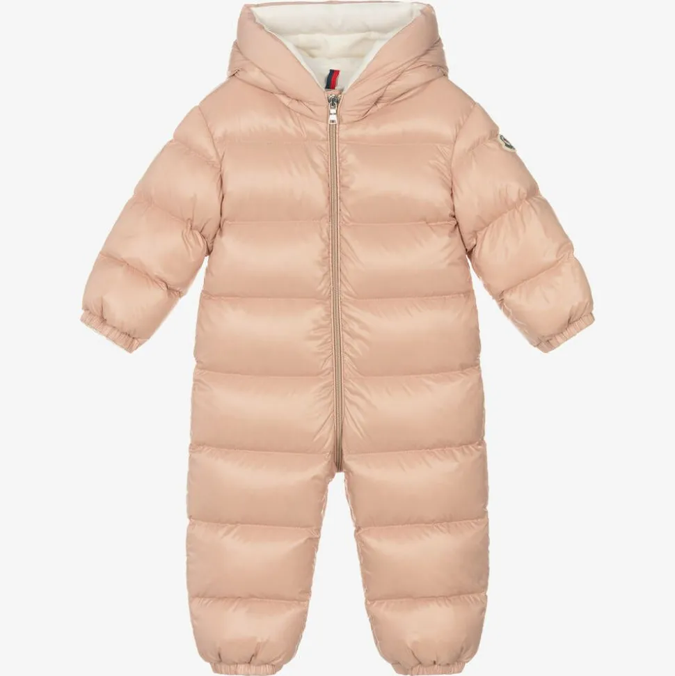 Baby Girls Pink Down Salongo Snowsuit