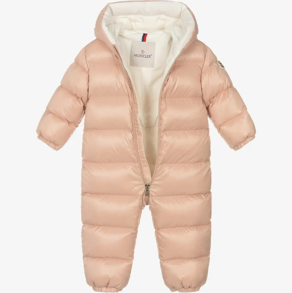 Baby Girls Pink Down Salongo Snowsuit