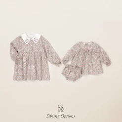 Baby Girls Pink Floral Cotton Dress