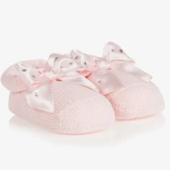 Baby Girls Pink Headband & Booties Gift Set