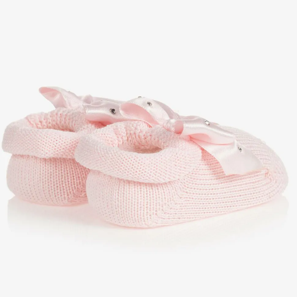 Baby Girls Pink Headband & Booties Gift Set