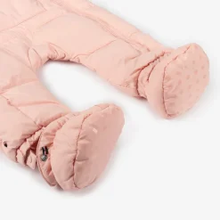 Baby Girls Pink Hooded Snowsuit