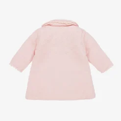 Baby Girls Pink Knitted Pram Coat