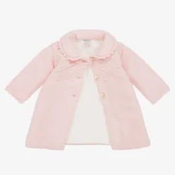 Baby Girls Pink Knitted Pram Coat