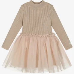 Baby Girls Pink Knitted Tulle Dress