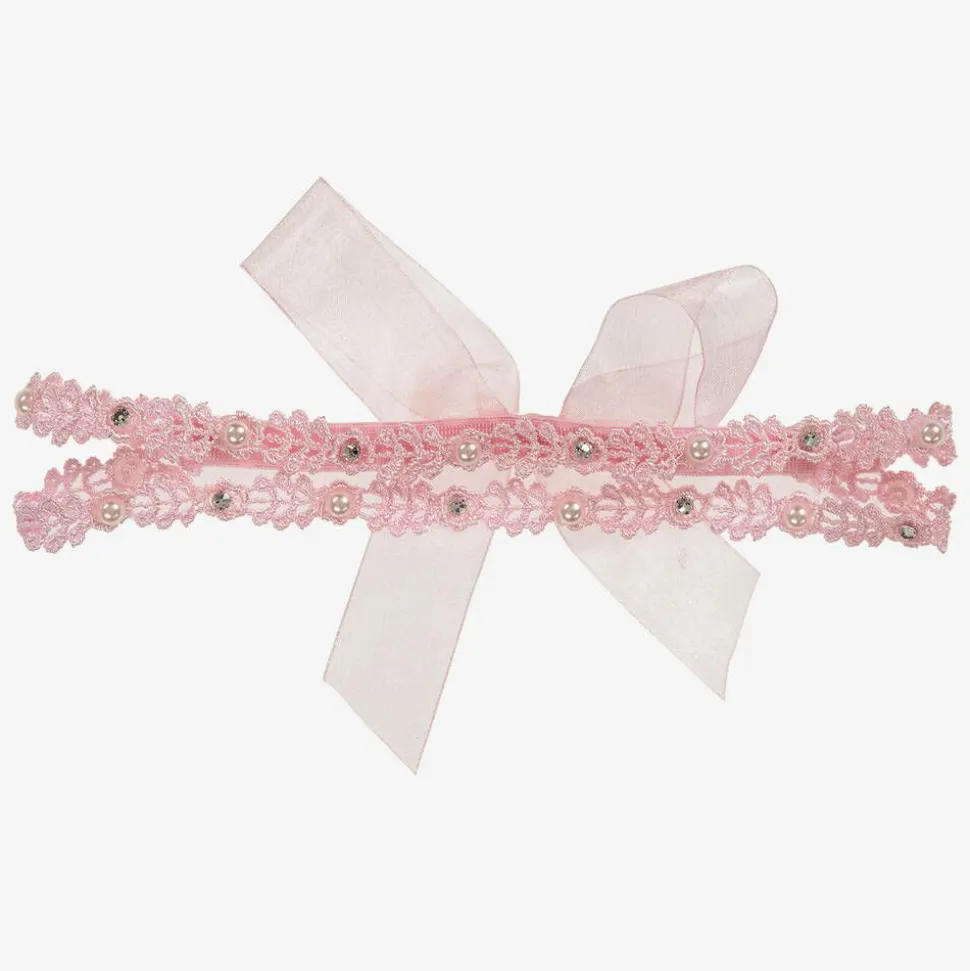 Baby Girls Pink Lace Headband