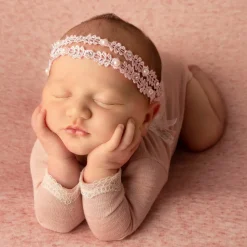 Baby Girls Pink Lace Headband