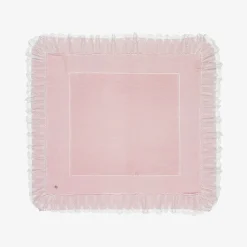 Baby Girls Pink Lace Trim Blanket (105cm)
