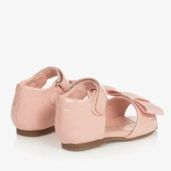 Baby Girls Pink Leather Bow Sandals