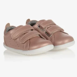 Baby Girls Pink Leather Trainers