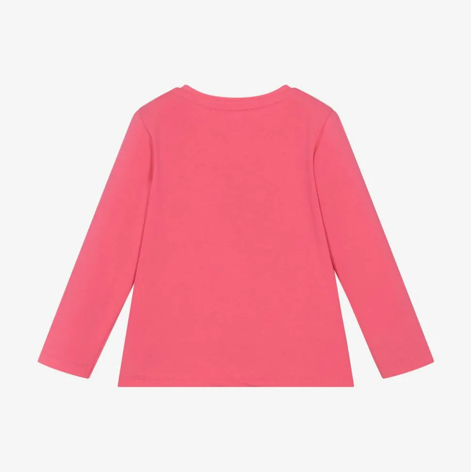 Baby Girls Pink Logo Heart Cotton Top