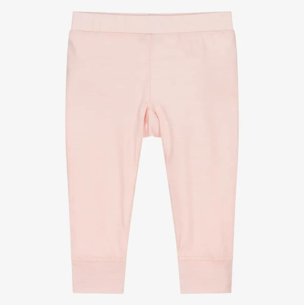 Baby Girls Pink Merino Wool Joggers
