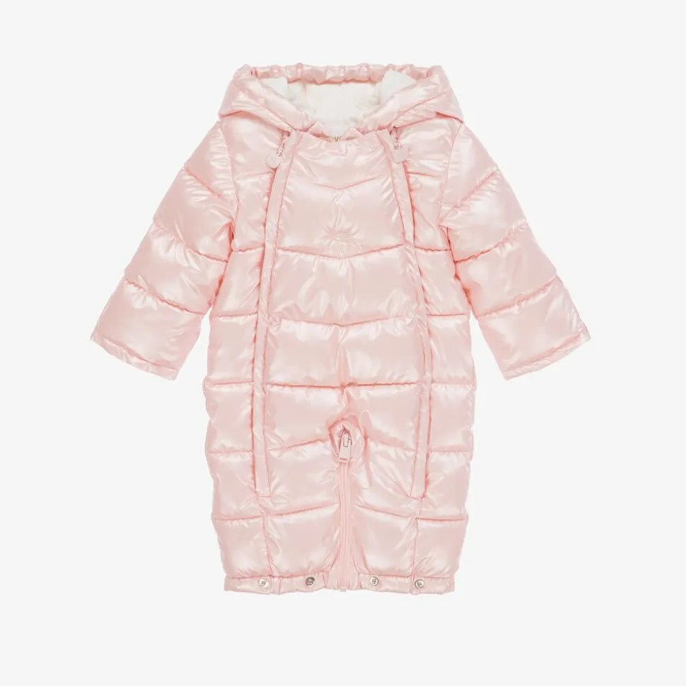 Baby Girls Pink Padded Snowsuit