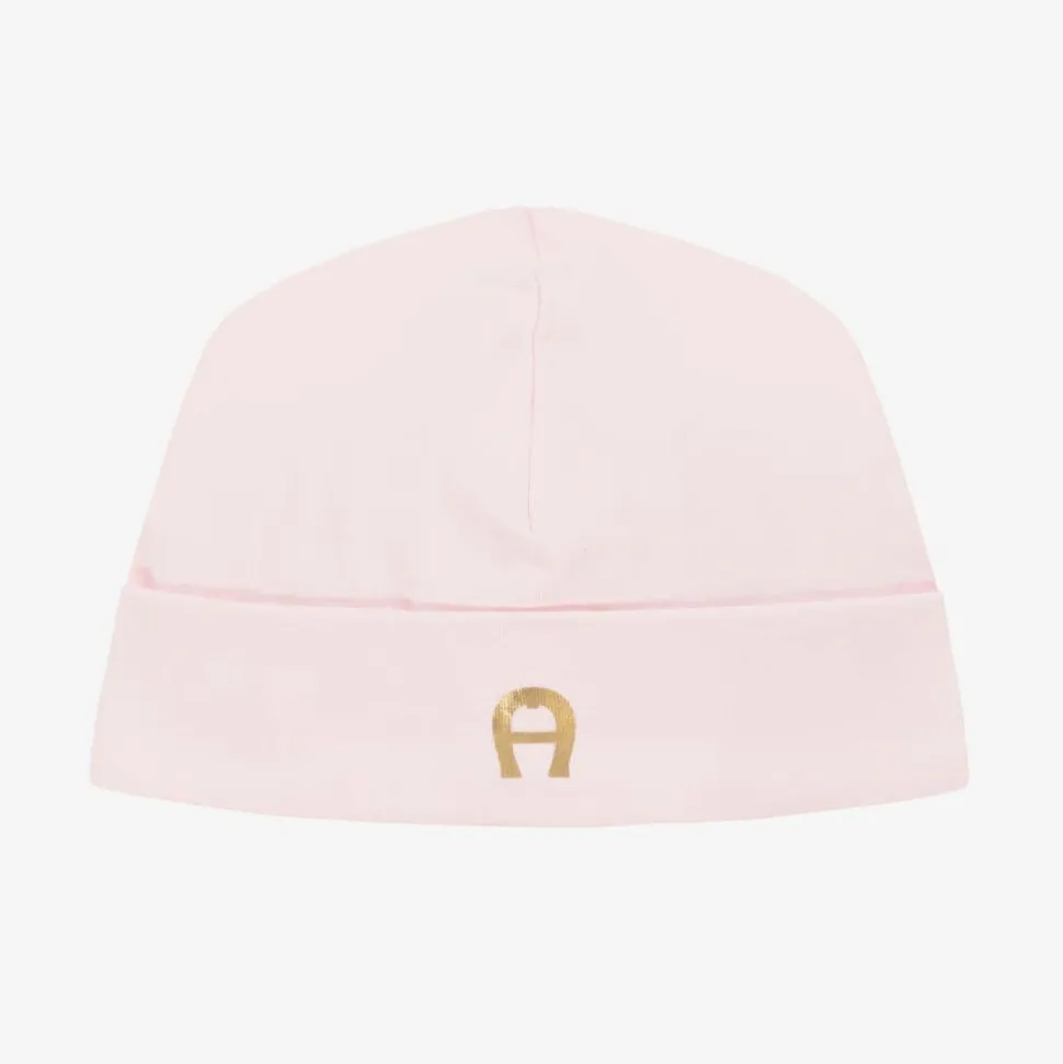 Baby Girls Pink Pima Cotton Layette Hat