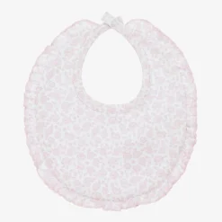 Baby Girls Pink Pima Cotton Summer Gardens Bib
