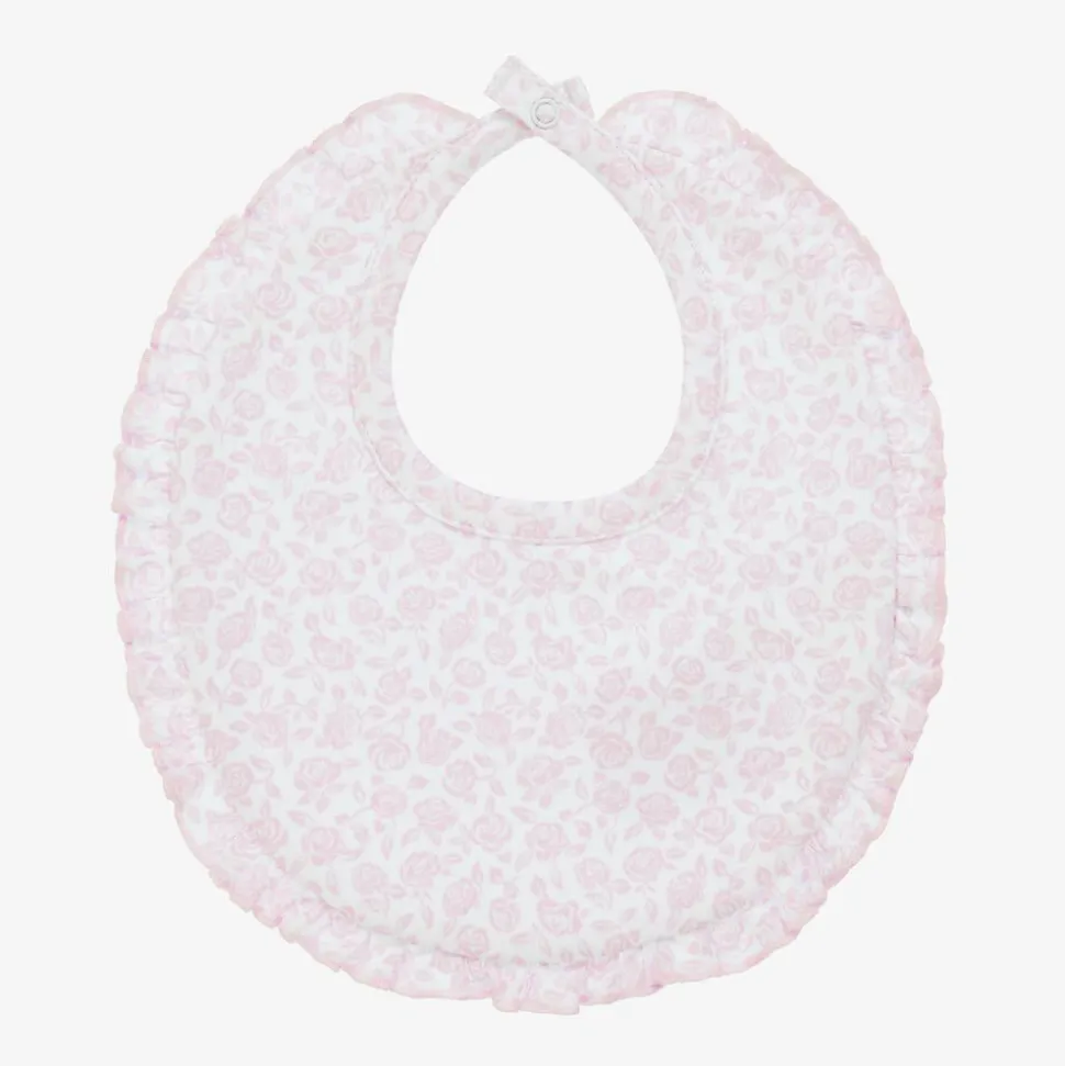 Baby Girls Pink Pima Cotton Summer Gardens Bib