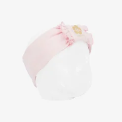 Baby Girls Pink Pima Cotton Bow Headband