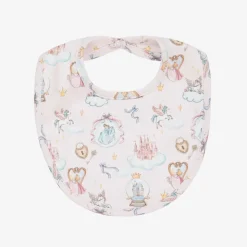 Baby Girls Pink Princess Print Bib