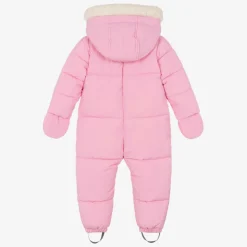 Baby Girls Pink Puffer Snowsuit