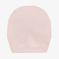 Baby Girls Pink Ribbed Cotton Turban
