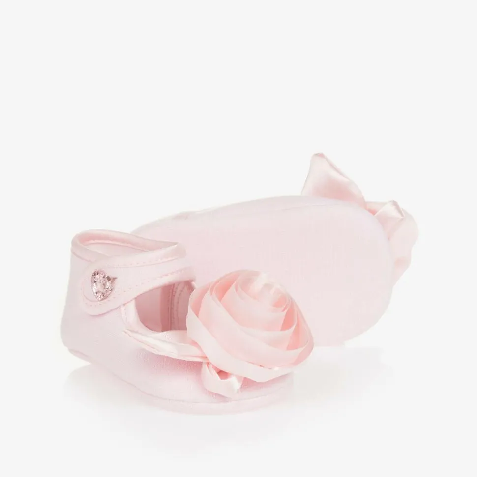 Baby Girls Pink Rose Pre-Walker Shoes