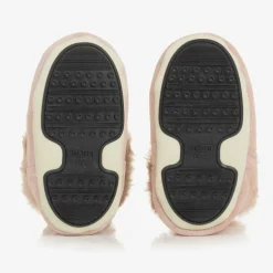 Baby Girls Pink Suede Moon Boots