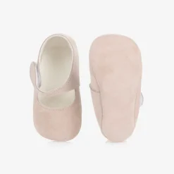 Baby Girls Pink Suede Pre-Walker Shoes
