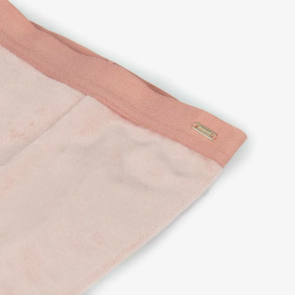 Baby Girls Pink Velour Leggings