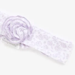 Baby Girls Purple Cotton Summer Gardens Headband