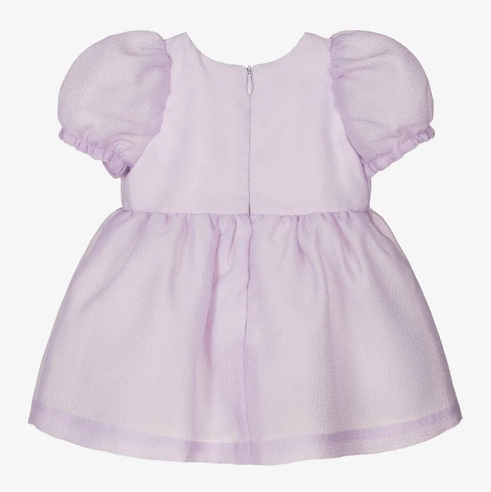 Baby Girls Purple Crêpe Bows Dress
