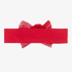 Baby Girls Red Pom-Pom Headband
