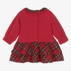 Baby Girls Red Tartan Cotton Dress
