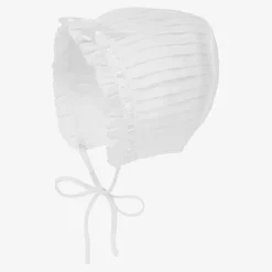 Baby Girls White Bonnet