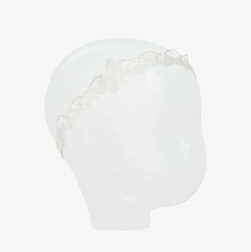 Baby Girls White Butterfly Headband