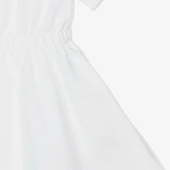 Baby Girls White Check Polo Dress