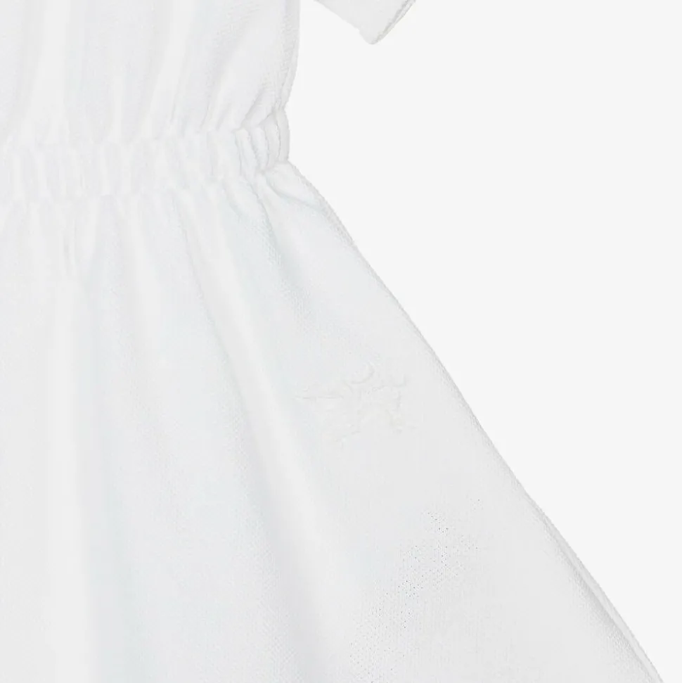 Baby Girls White Check Polo Dress