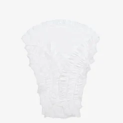 Baby Girls White Cotton Blanket (86cm)