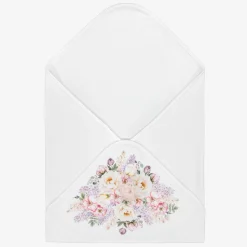 Baby Girls White Cotton Blanket Gift Set