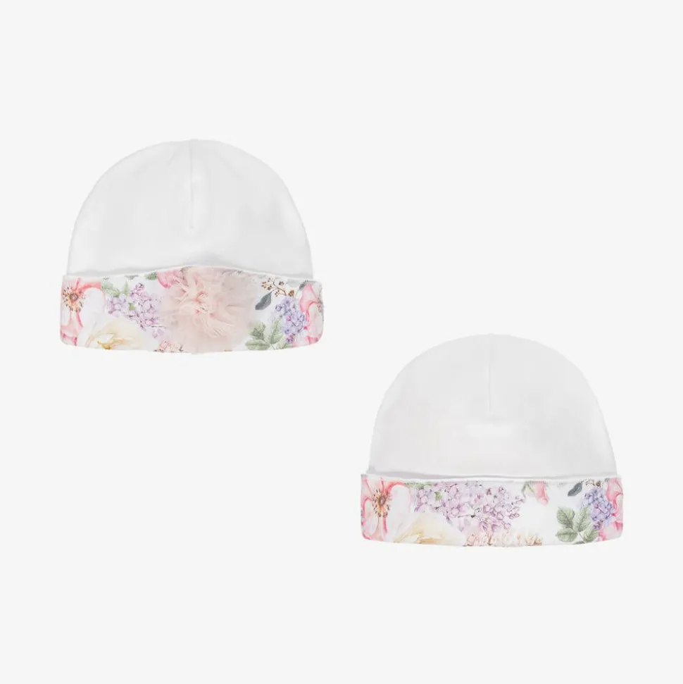 Baby Girls White Cotton Blanket Gift Set