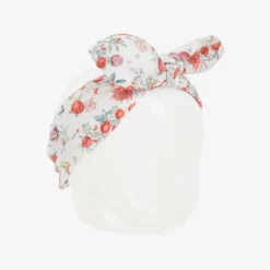 Baby Girls White Cotton Pomegranate Headband