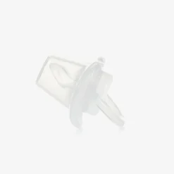 Baby Girls White Dummy & Clip Set