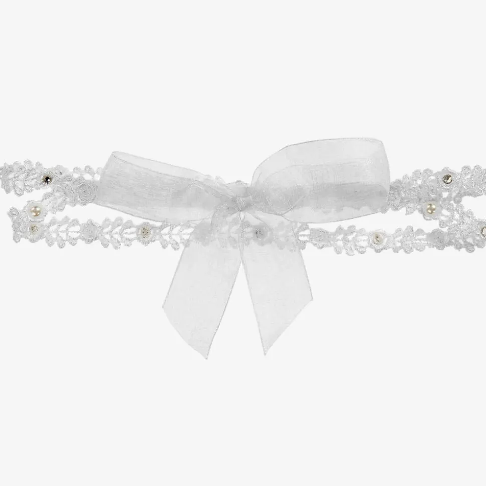 Baby Girls White Lace Headband