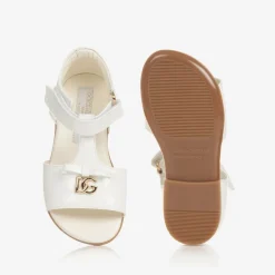 Baby Girls White Patent Leather Sandals