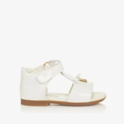 Baby Girls White Patent Leather Sandals