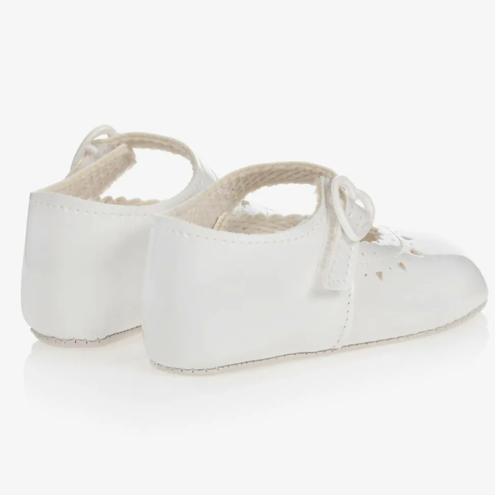 Baby Girls White Patent Pre-Walker Shoes