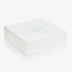 Baby Girls White Personalised Cotton Blanket (88cm)