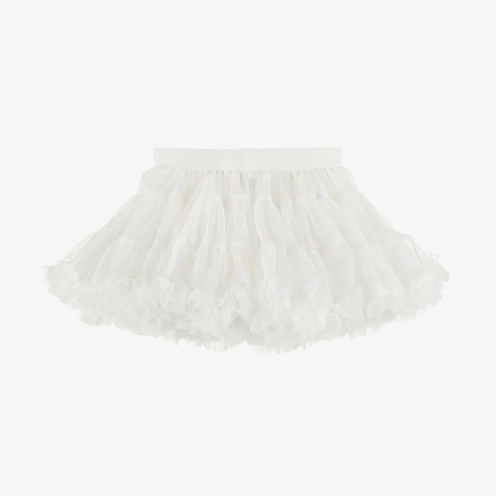 Baby Girls White Tulle Tutu Skirt
